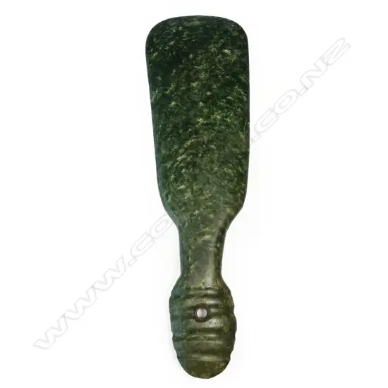 An old Māori mere pounamu,